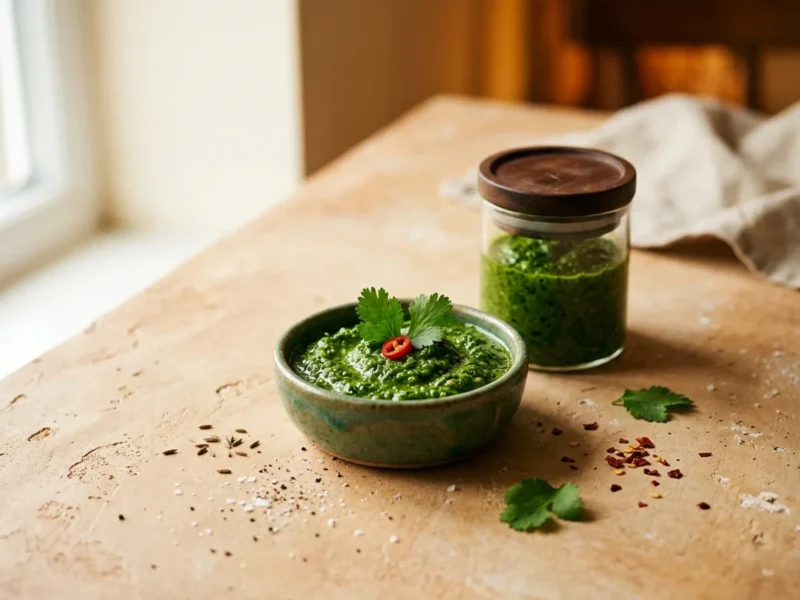 Chilli coriander chutney